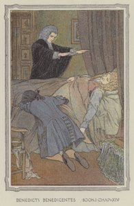 Ilustrace k knize The History of Henry Esmond (barevná litografie)