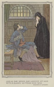 Ilustrace k knize The History of Henry Esmond (barevná litografie) od Francis Donkin Bedford