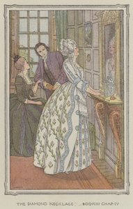 Ilustrace k knize The History of Henry Esmond (barevná litografie) od Francis Donkin Bedford
