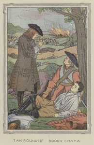 Ilustrace k knize The History of Henry Esmond (barevná litografie) od Francis Donkin Bedford