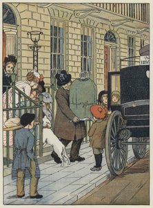 Londýn: Směrem domů! (barevná litografie) od Francis Donkin Bedford