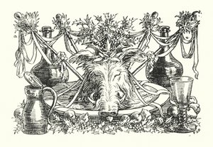 Merrie England: The Lord of Misrule (litografie) od Francis Donkin Bedford