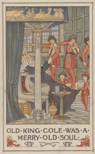 Old King Cole byl veselá stará duše (barevná litografie) od Francis Donkin Bedford