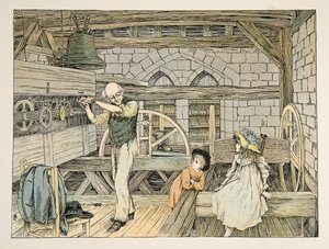 The Clockwinder, z knihy Four and Twenty Toilers, vyd. 1900 (barevná litografie) od Francis Donkin Bedford