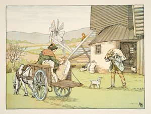 Mlynář, z knihy Čtyři a dvacet dělníků, vyd. 1900 (barevná litografie) od Francis Donkin Bedford