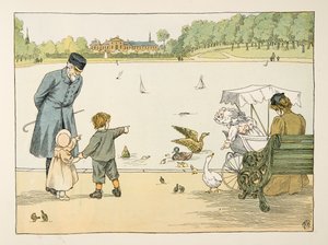 The Park Keeper, z knihy Four and Twenty Toilers, pub. 1900 (barevná litografie) od Francis Donkin Bedford