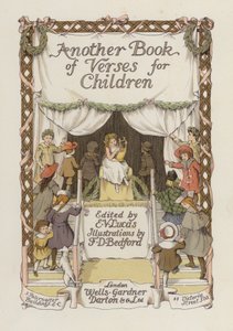 Ilustrace na titulní straně knihy Another Book of Verses (barevná litografie) od Francis Donkin Bedford