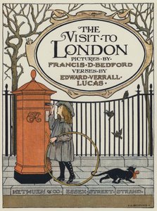 Ilustrace na titulní straně knihy The Visit to London (barevná litografie) od Francis Donkin Bedford