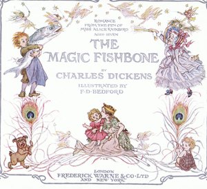 Titulní strana z knihy The Magic Fishbone vydavatelství Warne  Co, cca 1940 (barevná litografie) od Francis Donkin Bedford