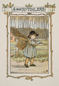 Viněta z knihy Čtyři a dvacet dělníků, vyd. 1900 (barevná litografie) od Francis Donkin Bedford