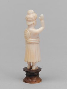 Černý pěšec, šachová figurka, Indie od Francis Frith