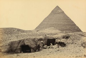 Egypt a Palestina: pyramidy Kefren a hrobky v pevnosti v Gíze, Horní Egypt