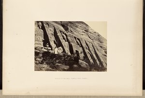 Průčelí malého chrámu Abú Simbel od Francis Frith