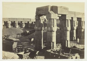 Část Velkého chrámu (Vládní sklady), Luxor od Francis Frith