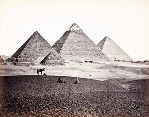 Pyramidy v El-Geezeh (z jihozápadu) od Francis Frith
