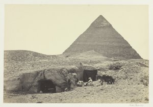 Skalní hrobky a Belzoniho pyramida, Gizeh od Francis Frith