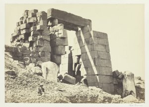 Žulový pylon, Théby od Francis Frith