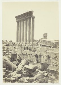 Velké sloupy v Baalbecu, 1857. od Francis Frith