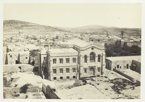 Nový anglický kostel z Hippicovy věže, Jeruzalém, 1857. od Francis Frith