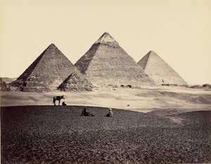Pyramidy v Gíze od jihozápadu od Francis Frith