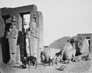 Ramesseum, Théby, Egypt, 1858