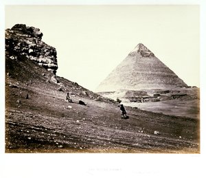 Druhá pyramida, z jihovýchodu od Francis Frith