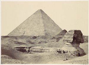 Sfinga a Velká pyramida, Gíza od Francis Frith