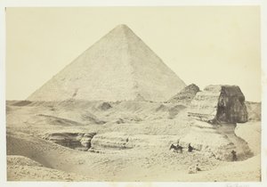 Sfinga a Velká pyramida, Gíza, 1857. od Francis Frith