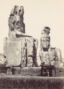 Sochy Memnona. Thebská pláň, 1857. od Francis Frith