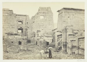 Chrámový palác, Medinet Haboo, 1857. od Francis Frith