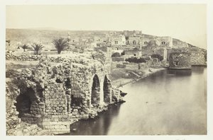 Město a jezero Tiberias, z jihu, 1857. od Francis Frith