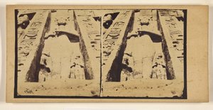 [Der kleine Felsentempel von Abu Simbel.] od Francis Frith