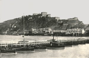 Pevnost Ehrenbreitstein na Rýně, Německo, 1895.