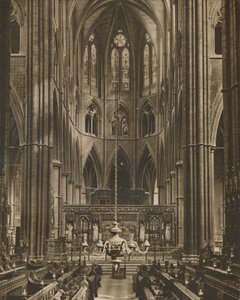 The High Altar and Reredos Beyond The Choir of Westminster Abbey, c1935.