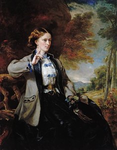 Portrét Hon. Paní Meynell-Ingram (olej na plátně) od Francis Grant