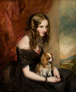 Portrét Hon. Selina Weld Forester, vikomtesa Newportová a později hraběnka z Bradfordu (1819-1894), kolem 1839-78 (olej na palubě) od Francis Grant