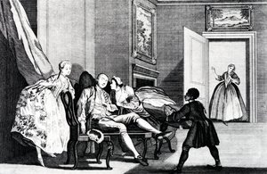Stealing a Kiss, c, 1743 od Francis Hayman