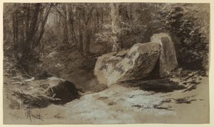 Skály v lese od Francis Hopkinson Smith