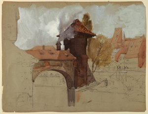 Studie mostu a kanálu od Francis Hopkinson Smith