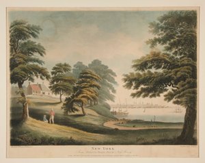 New York (z Hobuck Ferry House, New Jersey) od Francis Jukes