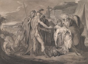 Král Lear pláče nad tělem Cordelie Shakespearové, Král Lear, 5. dějství, scéna..., 1. srpna 1792. od Francis Legat