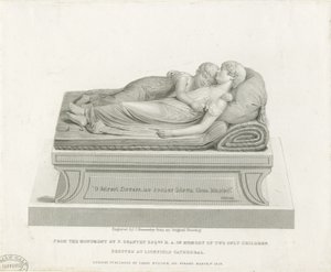 Lichfieldská katedrála - "Spící děti": rytina, nd [19. stol.] (tisk) od Francis Legatt Chantrey