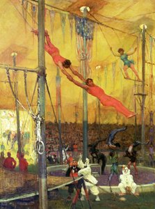 Trapeze Artists (olej na plátně)