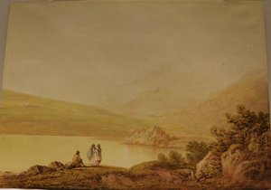 Snowdon z Capel Curig, datum neznámé (akvarel na papíře) od Francis Nicholson