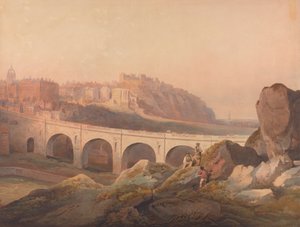 Pohled na Edinburgh z Calton Hill od Francis Nicholson
