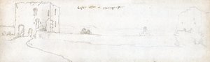 Cardiff v roce 1678 (akvarel a hnědá tuš na papíře) od Francis Place