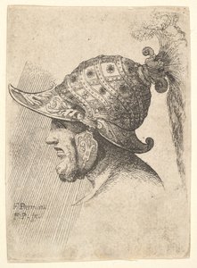 Hlava s přilbou, 1662-78.