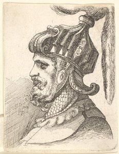Hlava s přilbou, 1662-78.