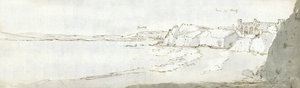 Přístav Tenby, asi 1678 (akvarel a hnědá tuš na papíře)