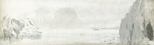 Swansea, asi 1678 (akvarel a hnědá tuš na papíře)